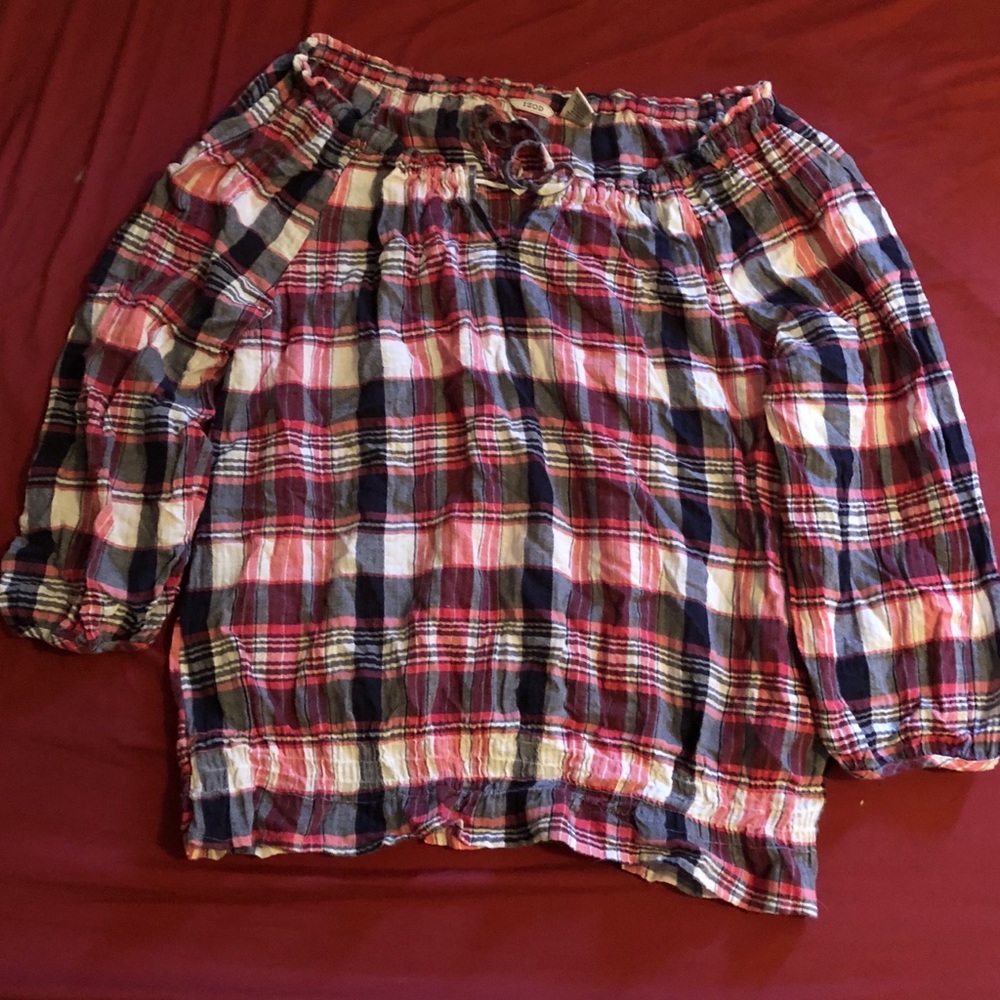 Izod slightly off the shoulder peasant top